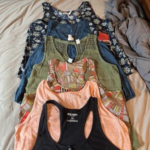 Lot of 6 large tank tops